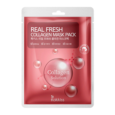 Маска для лица ROKKISS REAL FRESH с коллагеном восстанавливающая 23 мл