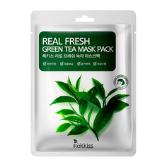 Маска для лица ROKKISS REAL FRESH с экстрактом зеленого чая успокаивающая 23 мл