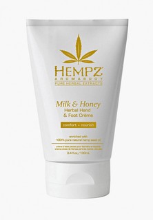 Крем для рук Hempz Milk & Honey Herbal Hand & Foot Creme - и ног Молоко и Мед 100 мл