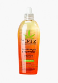 Масло для тела Hempz Sweet Pineapple & Honey Melon Herbal Hydrating Bath & Body Oil - увлажняющее Ананас & Медовая Дыня 200 мл