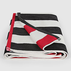 Пляжное полотенце Maisonette Efes белое с красным и чёрным 86х173 см
