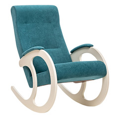 Кресла кресло-качалка Модель 3 580х870х1040мм белое/голубое Leset