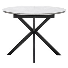 Столы для кухни стол раздвижной Leset Капри 1000(1350)x1000x755мм цемент/черный
