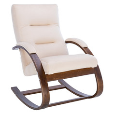 Кресла - качалки кресло-качалка Leset Милано 685x800x1000мм орех/бежевое
