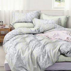 Постельное белье семейное, простыня 220х240 см, 2 наволочки 70х70 см, 2 наволочки 50х70 см, 2 пододеяльника 145х215 см, Cleo, поплин, коллекция Pure Cotton, 41/191-PC