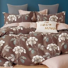 Постельное белье 2-спальное, простыня 175 х 214 см, 2 наволочки 70х70 см, пододеяльник 175 х 214 см, Адель, поплин, Дороти