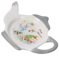 Подставка для чайных пакетиков, доломит, фигурная, Daniks, Зимние забавы