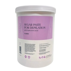 Сахарная паста с гиалуроновой кислотой для шугаринга и депиляции Soft Plus 1600 МЛ Alevi
