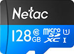 Карта памяти Netac microSDHC 128Gb Class10 NT02P500STN-128G-R P500 adapter