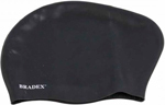 Шапочка для плавания Bradex черный SF 0364 силиконовая для длинных волос
