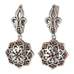 Серебряные серьги Persian
