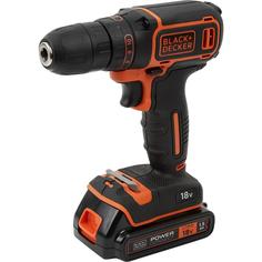 Дрель-шуруповёрт Black&Decker BDCDC18KB-QW, 18В Li-Ion 2x1.5Ач