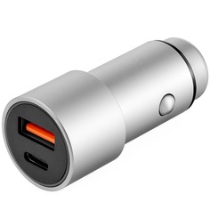 Автомобильное зарядное устройство uBear Ride 20W Max (USB-A, USB Type-C), серый