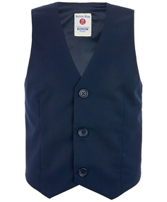 Синий классический жилет Button Blue