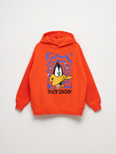 Худи с принтом Looney Tunes для девочек (оранжевый, 122) Sela