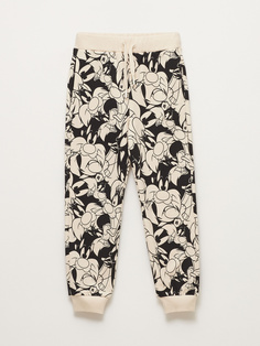 Джоггеры с принтом Looney Tunes для девочек (черный, 152) Sela