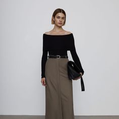 Юбка миди с планкой 12 Storeez