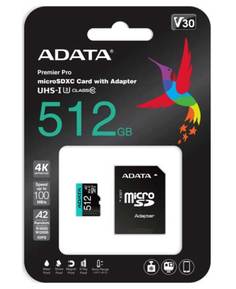 Карта памяти A-Data Micro SDXC 512GB (AUSDX512GUI3V30SA2-RA1)