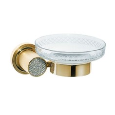 Мыльница Boheme Royal Cristal золотая 14х11,6х8 см (10923-G-B)