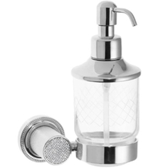 Дозатор для мыла Boheme Royal Cristal серебряный 12х8х17,5 см (10932-CR-B)