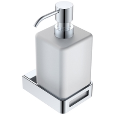 Дозатор для жидкого мыла Boheme Q серебряный 7,6х11х16,3 см