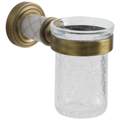 Стакан для зубных щёток Boheme Murano бронзовый 14,5х8х13 см
