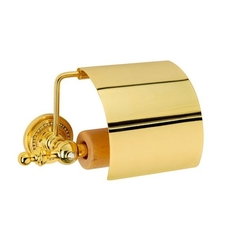 Держатель для туалетной бумаги Boheme Imperiale золотой с крышкой 19х10х10 см