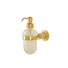 Дозатор для мыла Boheme Murano золотой 8,5х14х19 см