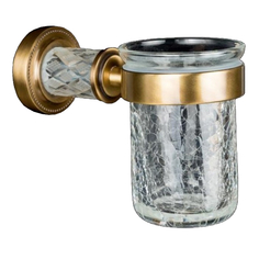 Стакан для зубных щёток Boheme Murano Cristal бронзовый 14,5х8х13 см