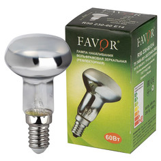 Лампы накаливания лампа накаливания FAVOR 60Вт E14 2700K 230В R50 рефлектор