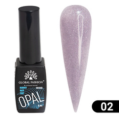 Базовое покрытие для гель-лаков GLOBAL FASHION Каучуковая база светоотражающая Disco Opal 01