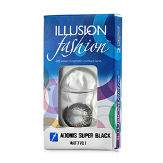 Цветные линзы ILLUSION Цветные контактные линзы fashion ADONIS superblack