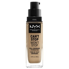 Тональные средства NYX Professional Makeup Тональная основа с плотным покрытием. CANT STOP WONT STOP FULL COVERAGE FOUNDATION