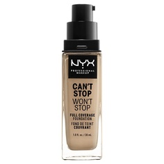 NYX Professional Makeup Тональная основа с плотным покрытием. CANT STOP WONT STOP FULL COVERAGE FOUNDATION