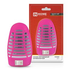 Ночник светодиодный москитный NLM 01-MP розовый с выключателем 230В IN HOME
