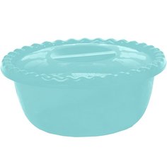 Салатник пластмассовый, 3000 мл, с крышкой М1316 Аквамарин Idea