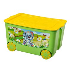 Ящик для игрушек на колесах, пластик, 61.3х40.8х33.5 см, Эльфпласт, KidsBox, 449 Elfplast