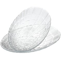 Тарелка десертная, стекло, 2 шт, 24 см, 14.7х24 см, овальная, Atlantis, Pasabahce, 10238B