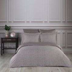 Постельное белье евростандарт, простыня 240х260 см, 2 наволочки 70х70 см, 2 наволочки 50х70 см, пододеяльник 200х220 см, Karteks, сатин-жаккард, Ares SJM-019