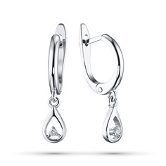 Серьги из серебра с бриллиантами э0601сг10174700 ЭПЛ Даймонд