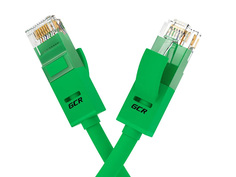 Сетевой кабель GCR UTP 24AWG cat.5e RJ45 T568B 7.5m Green GCR-LNC05-7.5m