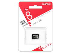 Карта памяти 8Gb - SmartBuy Micro Secure Digital HC Class 4 SB8GBSDCL4-00