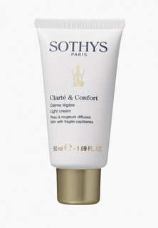 Крем для лица Sothys для чувствительной кожи и кожи с куперозом "Clarte & Comfort Light Cream", 50 мл