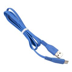 Дата-кабель MB mObility USB - Type-C, плоский, 2 метра, 3А,синий УТ000027539