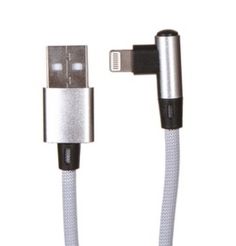 Дата-Кабель Red Line USB - 8 – pin для Apple, L-образный, серый