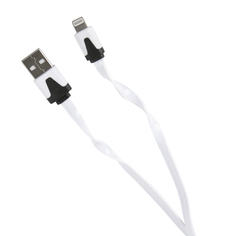 Дата-кабель Red Line USB - 8 - pin для Apple (lite), белый плоский