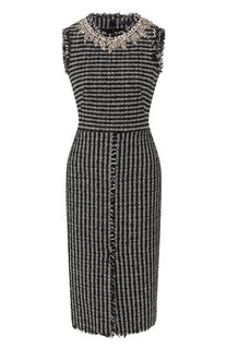 Платье из смеси хлопка и вискозы Alexander McQueen