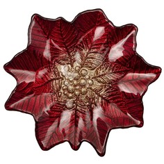 Блюдо Аксам Poinsettia Red Gold 21 см