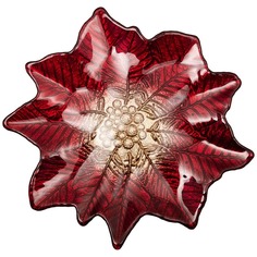 Блюдо Аксам Poinsettia Red Gold 27х26 см