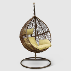 Кресло подвесное Art and craft furniture коричневое искусственный ротанг